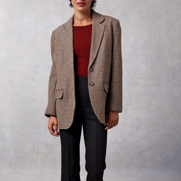 (SOLD) Rouje Jacques Jacket in Pied De Poule Moutarde - Picture 3 of 11